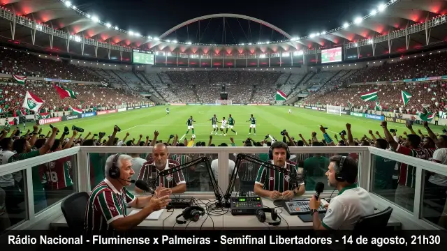 Nacional transmite Fluminense e Palmeiras pela ida da semifinal